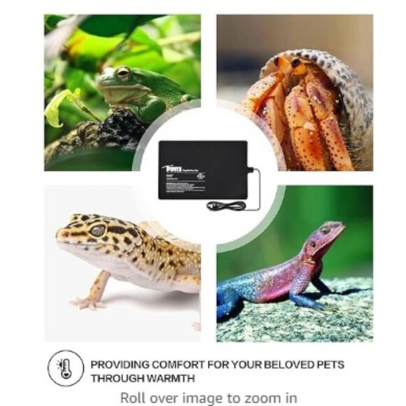 iPower 8X12 Inch Reptile Heat Pad For 40-50 Gallon Tanks and Digital Thermostat - Picture 6 of 6